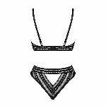 Комплект білизни Obsessive Natilya 2-pcs set XS/S, black, бюстгальтер, трусики - мініатюра 6