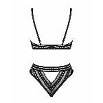 Комплект білизни Obsessive Natilya 2-pcs set M/L, black, бюстгальтер, трусики - мініатюра 6