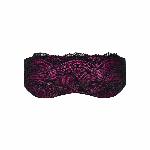 Атласна маска Obsessive Roseberry mask, pink, прикрашена мереживом, для сну - мініатюра 2