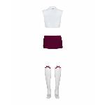 Еротичний костюм студентки Obsessive Student 4 pcs costume S/M, топ, спідниця, стринги, гольфи - мініатюра 6