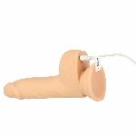 Фалоімітатор-пульсатор Naked Addiction 6.5″ Thrusting Dong With Remote, рухи вперед-назад, пульт ДК - мініатюра 6