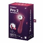 Вакуумний кліторальний стимулятор Satisfyer Pro 2 Generation 3 with Liquid Air Connect App Wіnе Red - мініатюра 6