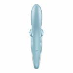 Вібратор-кролик Satisfyer Touch Me Blue, подвійний відросток, 3 потужні мотори - мініатюра 3