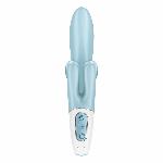 Вібратор-кролик Satisfyer Touch Me Blue, подвійний відросток, 3 потужні мотори - мініатюра 6