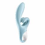 Вібратор-кролик Satisfyer Touch Me Blue, подвійний відросток, 3 потужні мотори - мініатюра 4