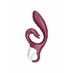 Вібратор-кролик Satisfyer Love Me Red, гнучкий, відросток з потрійним кінчиком - мініатюра 3