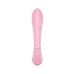 Двосторонній вібратор-кролик Satisfyer Triple Oh Pink, 3 мотори, руків’я-масажер - мініатюра 3