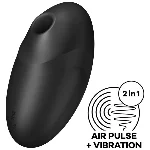 Вакуумний стимулятор з вібрацією Satisfyer Vulva Lover 3 Black - мініатюра 1