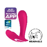 Смарт-вібратор у трусики Satisfyer Top Secret Pink вагінально-кліторальний, 2 мотори - мініатюра 1