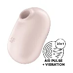 Вакуумний стимулятор із вібрацією Satisfyer Pro To Go 2 Beige - мініатюра 1