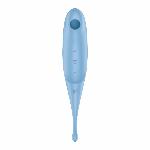 Вібратор для клітора з вакуумною стимуляцією Satisfyer Twirling Pro Blue - мініатюра 3