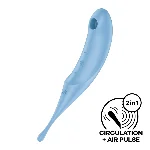 Вібратор для клітора з вакуумною стимуляцією Satisfyer Twirling Pro Blue - мініатюра 1