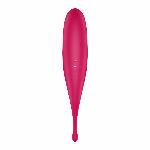 Вібратор для клітора з вакуумною стимуляцією Satisfyer Twirling Pro Red - мініатюра 4