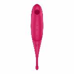 Вібратор для клітора з вакуумною стимуляцією Satisfyer Twirling Pro Red - мініатюра 3