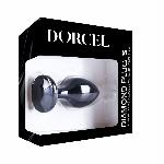 Металева анальна пробка з кристалом Dorcel Diamond Plug Black S - мініатюра 7