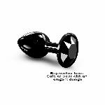Металева анальна пробка з кристалом Dorcel Diamond Plug Black S - мініатюра 2