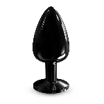 Металева анальна пробка з кристалом Dorcel Diamond Plug Black L - мініатюра 1