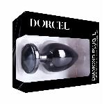 Металева анальна пробка з кристалом Dorcel Diamond Plug Black L - мініатюра 7
