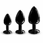 Металева анальна пробка з кристалом Dorcel Diamond Plug Black L - мініатюра 6
