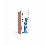 Насадка для страпона Strap-On-Me Dildo Plug Balls Blue Metallic M - мініатюра 4