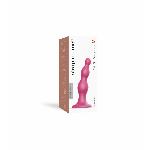 Насадка для страпона Strap-On-Me Dildo Plug Beads Framboise Metallic M - мініатюра 4