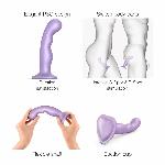Насадка для страпона Strap-On-Me Dildo Plug P&G Lilas Metallic M - мініатюра 2