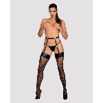 Гартери Obsessive A741 garter belt black O/S, штучна шкіра - мініатюра 3