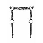 Гартери Obsessive A741 garter belt black O/S, штучна шкіра - мініатюра 2