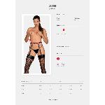 Гартери Obsessive A741 garter belt black O/S, штучна шкіра - мініатюра 5
