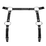 Гартери Obsessive A741 garter belt black O/S, штучна шкіра - мініатюра 1
