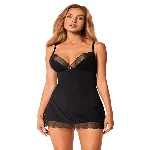Сорочка та трусики Obsessive Bella Rou chemise & thong XS/S - мініатюра 1