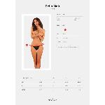 Прозорі стрінги із мереживом Obsessive Celia Noir thong XS/S - мініатюра 7