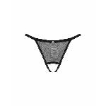 Прозорі стрінги з доступом Obsessive Celia Noir crotchless thong XL/2XL - мініатюра 5