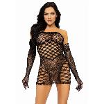 Leg Avenue 2 PC Tube dress and gloves OS Black - мініатюра 3