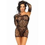 Leg Avenue 2 PC Tube dress and gloves OS Black - мініатюра 4