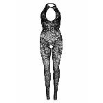 Бодістокінг Leg Avenue Rhinestone Lace and Net Bodystocking OS Black - мініатюра 6