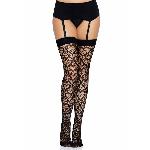 Ажурні панчохи із сердечками Leg Avenue Heart Black, one size - мініатюра 4
