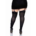 Щільні непрозорі панчохи Leg Avenue Nylon Thigh Highs Black, plus size - мініатюра 2