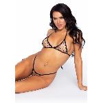 Еротичний комплект зі стразами Leg Avenue Catch Me Rhinestone set, трусики та бра, one size - мініатюра 7