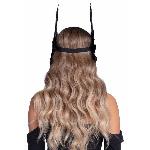 Пов’язка на голову з крилами Leg Avenue Feather headband Black, пір’я та натуральна шкіра - мініатюра 2
