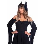 Пов’язка на голову з крилами Leg Avenue Feather headband Black, пір’я та натуральна шкіра - мініатюра 4