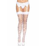 Панчохи-сітка для кріплення на пояс Leg Avenue Nylon Fishnet Thigh Highs One size, White - мініатюра 3