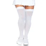 Щільні непрозорі панчохи Leg Avenue Opaque Nylon Thigh Highs White, One Size - мініатюра 1