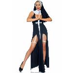 Костюм монашки-грішниці Leg Avenue Sultry Sinner S, сукня, головний убір, комір - мініатюра 3