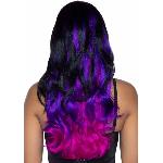 Leg Avenue Allure Multi Color Wig Black/Purple - мініатюра 2