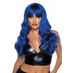 Хвиляста перука Leg Avenue Misfit Long Wavy Wig Blue, довга, реалістичний вигляд, 61 см - мініатюра 2