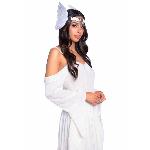 Пов’язка на голову з крилами Leg Avenue Feather headband White, пір’я та натуральна шкіра - мініатюра 3