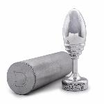 Металева анальна пробка DOXY Butt Plug RIBBED, ребриста, діаметр 3,3 см - мініатюра 4