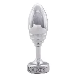 Металева анальна пробка DOXY Butt Plug RIBBED, ребриста, діаметр 3,3 см - мініатюра 1