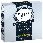 Набір презервативів Mister Size - pure feel - 47–49–53 (3 condoms), 3 розміри, товщина 0,05 мм - мініатюра 1